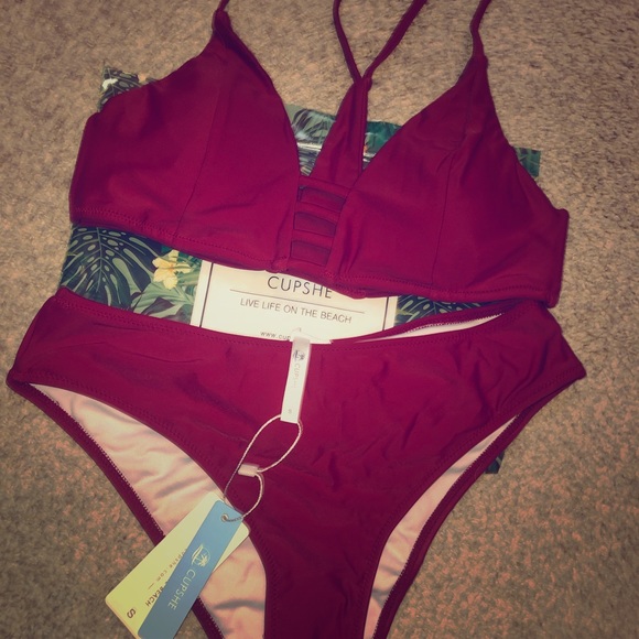 Wine red strappy bikini brand new never worn - Picture 2 of 2
